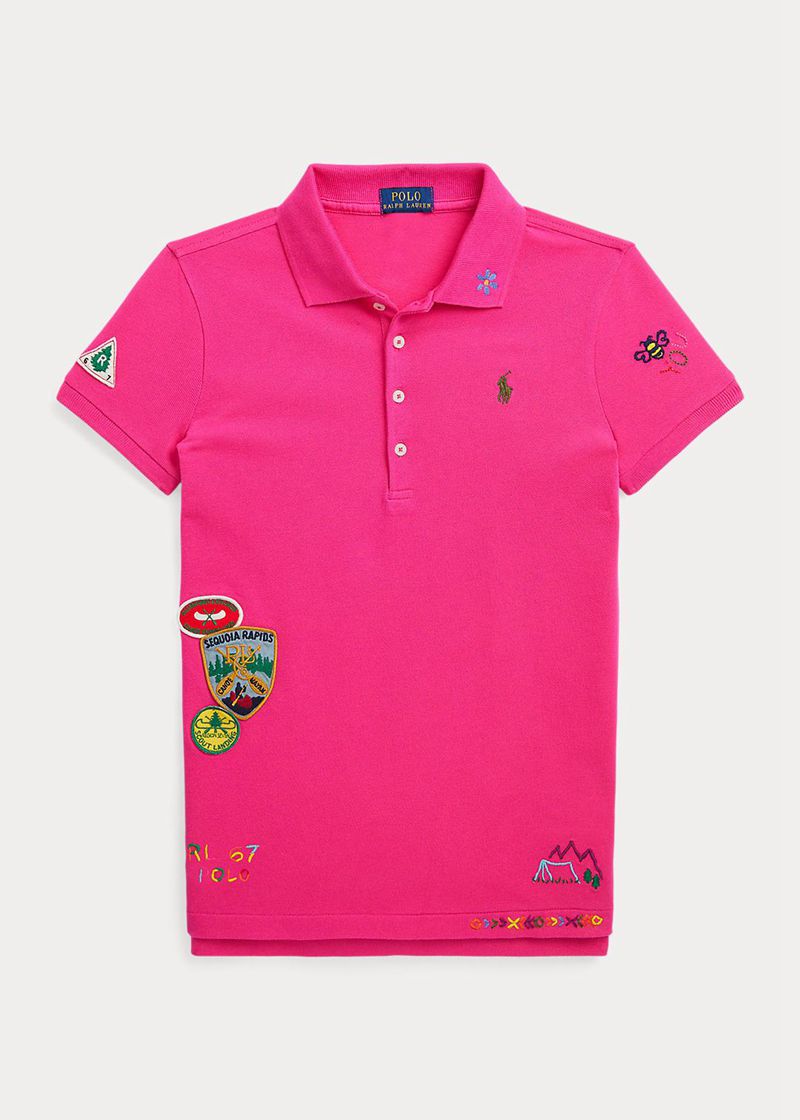 Poleras Polo Ralph Lauren Niña 7-14 Años Outdoors-Patch Stretch Mesh Chile Rosas ZRSPI-3674